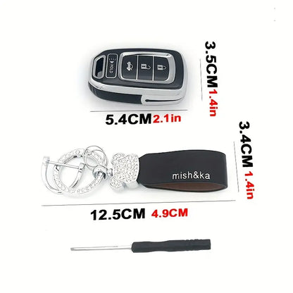 Key Cover With Keychain Compatible with Honda Accord 2016-2017 & For Civic 2016-2019 غطاء مفتاح هوندا اكورد وسيفيك