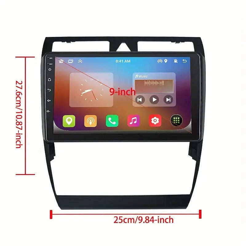 2+64GB Android 12 Radio 9”  HD Compatible with AUDI A6 2002-2006  شاشة ترفية اندرويد 12 اودي