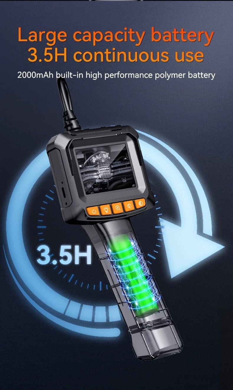 Alayjah 2.0MP HD Waterproof Endoscope with Light, 8 LED, 16.4ft Cable, Flexible Snake Camera ألايجاه منظار 2.0MP HD مقاوم للماء مع إضاءة، 8 أضواء LED  10100120 وكابل 16.4 قدم، كاميرا ثعبان مرنة