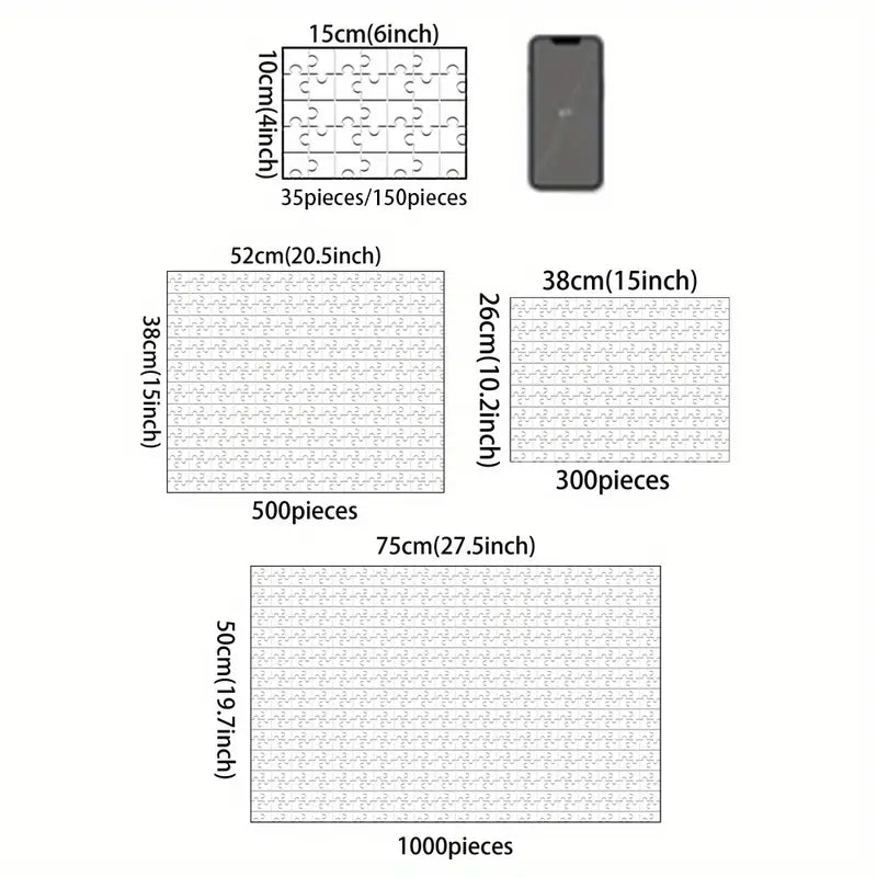 Hand Made One Custom Character Cartoon 300 Pieces Puzzle   لعبة بزل تركيب قطع كارتون لشخصيتك