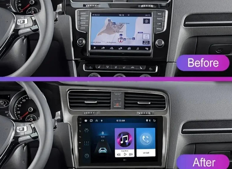 2+32GB Android 12 10.1-inch Display Carplay 1y warranty Compatible with Volkswagen Golf 7 2013-2018 ضمان سنة شاشة نظام ترفية اندرويد 12 فولكسفاجن جولف