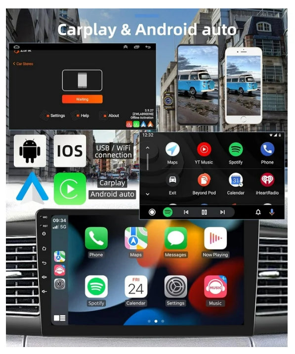 3years warranty 1G+32G Android 9 Inch Toyota Corolla 2007-2012 Wireless Carplay, Bluetooth GPS WiFi FM Mirror Link + Backup Camera كاربلاي أندرويد نافجيشن  ضمان ٣سنوات مع كامرة تويوتا كورولا