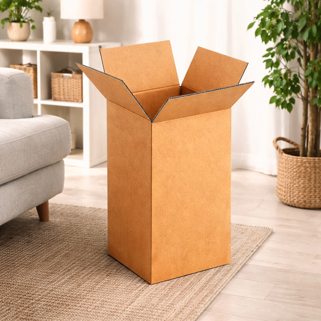 Alayjah Pack of 5 Large Moving Boxes 45x45x70cm Double Wall Heavy Duty 30kg Capacityطقم 5 صناديق نقل كبيرة 45×45×70 سم مزدوجة الجدار شديدة التحمل سعة 30 كجم