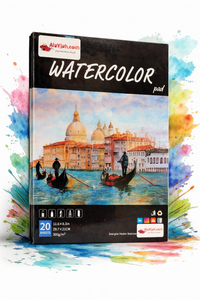 Alayjah, A4 Watercolor Pad, 1 Piece, Portable and Lightweight Painting Book for Kids, Beginners’ Color Sketching & Creative Artwork (Special Prices for Sellers اسعار خاصة للتجار )