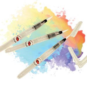 Alayjah, Professional Water Brush Pen , Set of 3 Pieces L M S, 20100040 قلم فرشاة ماء، قطعة واحدة، أداة تلوين قابلة لإعادة التعبئة للألوان المائية والغواش،