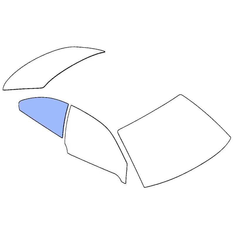 BMW E46 Coupe 1999-2005 Back Right passenger RR Side Glass بي ام دبليو كوبيه زجاج خلفي جانبي يمين جهة الراكب