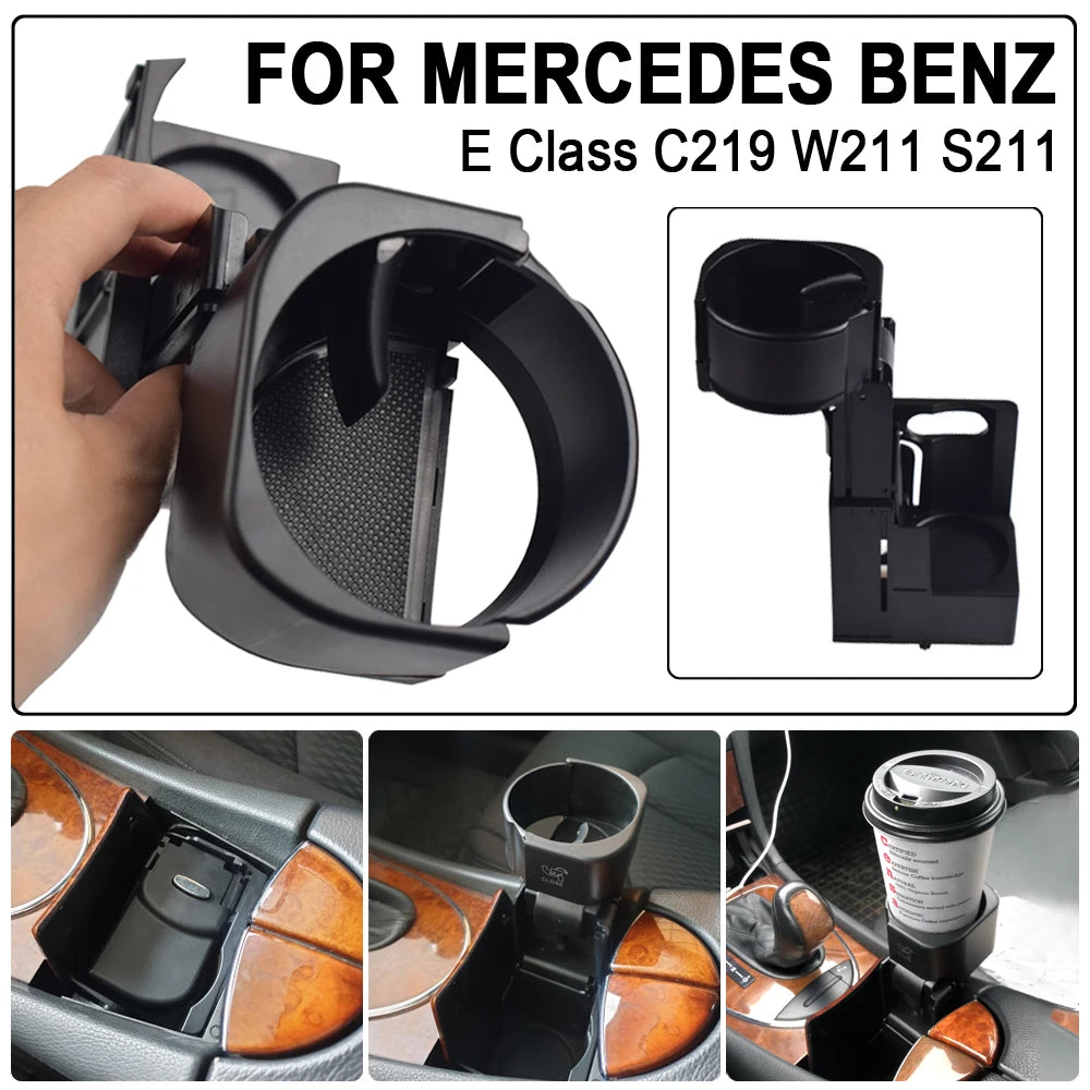 Cup Holder Mercedes : W211, E320, E350, E500, W219, CLS500, CLS حامل اكواب - مرسيدس