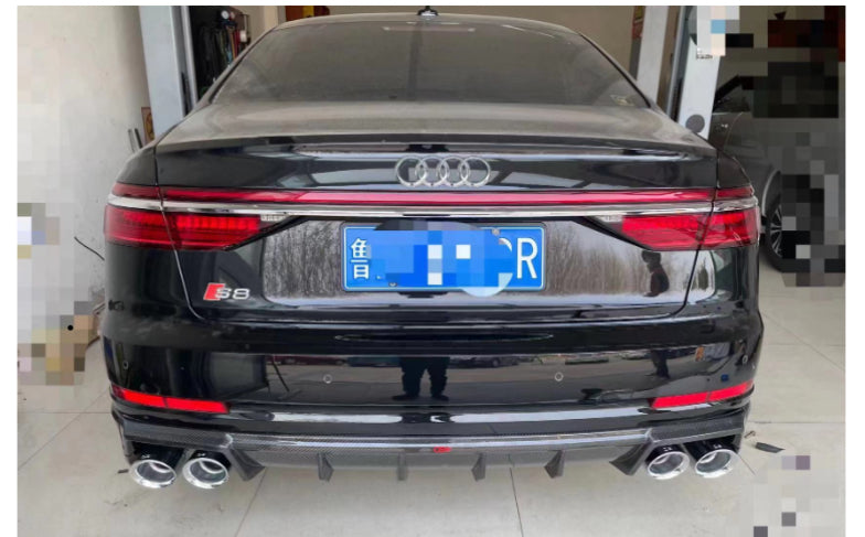 Audi A8 rear bumper  real carbon fiber زوايد بمبر خلفي اودي كاربون فايبر حقيقي