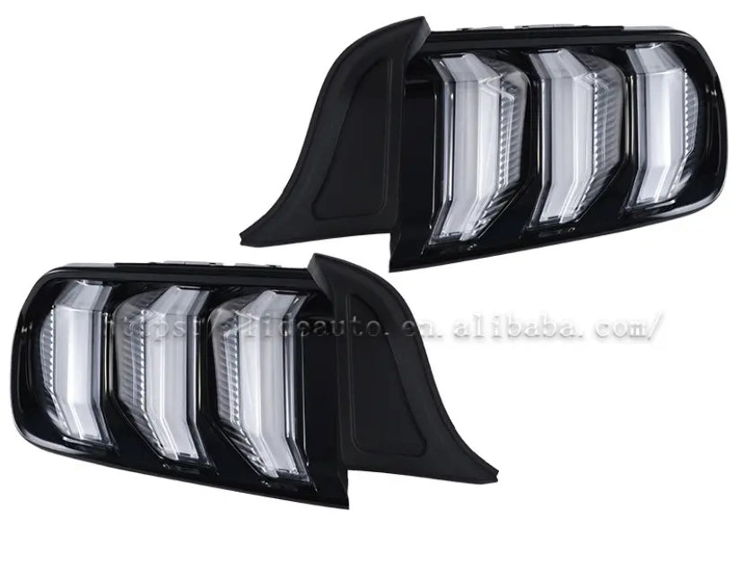 Clear /red/ smoke lens tail lambs compatible with Ford Mustang 2015-2023 ليتات اضاءة خلفية شفاف احمر سموك فورد موستنج