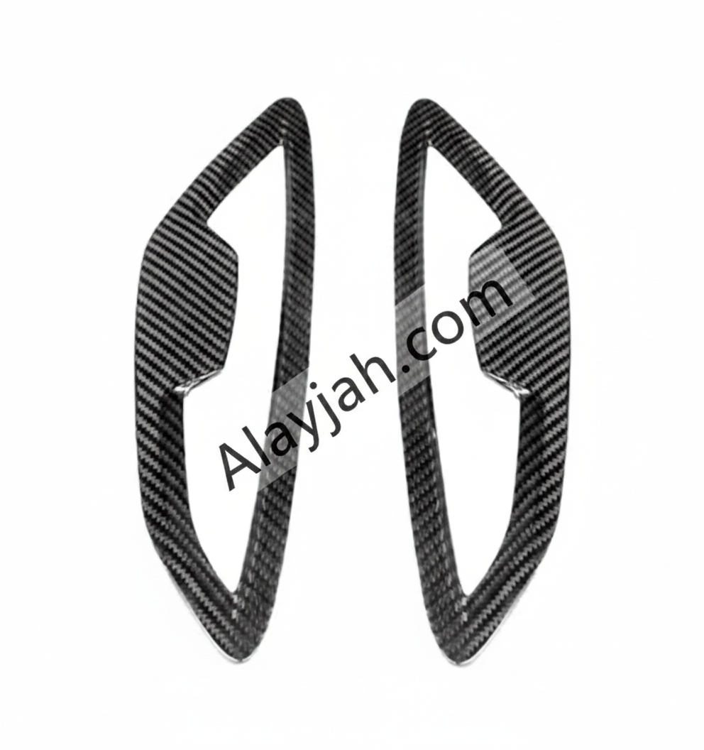 Dry Carbon Fiber Side Fender Cover Trim – Front Fender Vent Accessory for BMW 8 Series G14/G15/G16 (2020+) غطاء جانبي لجناح السيارة من ألياف الكربون الجافة – ملحق فتحة الجناح الأمامي لسيارات بي إم دبليو الفئة الثامنة G14/G15/G16 (2020+)