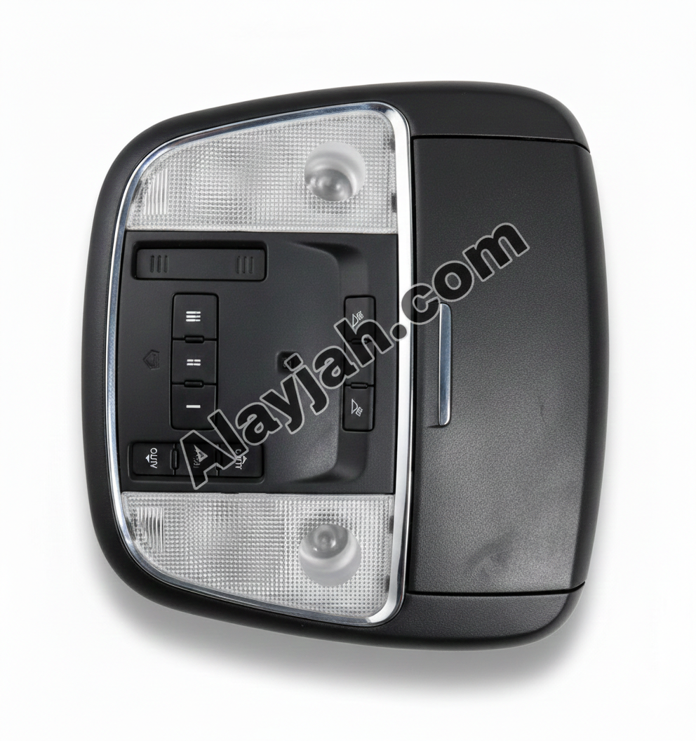 Used 2015–2023 Dodge Charger OEM Overhead Console – Black, Without Sunroof - وحدة التحكم العلوية (الكونسول العلوي) الأصلية مستعملة لدودج تشارجر 2015–2023 – باللون الأسود، بدون فتحة سقف