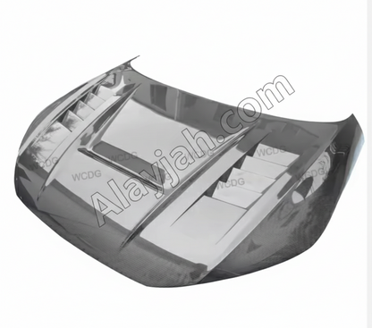 DM Style Carbon Fiber Hood with Air Vent – Front Bonnet Cover for Audi TT / TTS / TTRS MK3 (2015–2020) غطاء محرك من ألياف الكربون بتصميم DM مع فتحات تهوية – غطاء أمامي لسيارات أودي TT / TTS / TTRS MK3 (2015–2020)