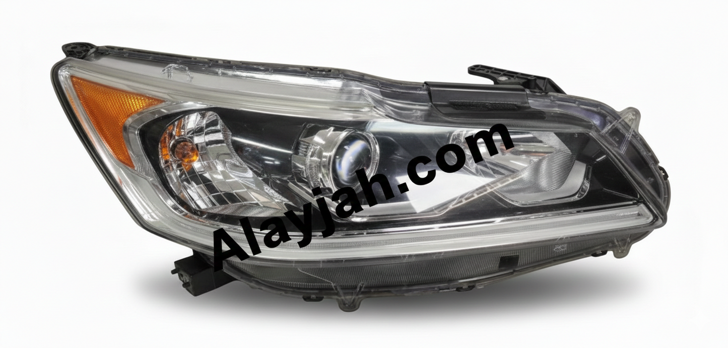 Used Genuine Honda Accord 2017 Headlight Assembly – Driver & Passenger Side مجموعة مصابيح أمامية أصلية مستخدمة لهوندا أكورد 2017 – جهة السائق والراكب