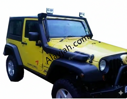 Jeep Wrangler JK Air Intake Snorkel Diving Kit – Wading Breather Hose Pipe, 4x4 Off-Road Modified Accessories طقم سحب هواء للجيب رانجلر JK – أنبوب تنفّس للغمر والطرق الوعرة، إكسسوارات معدلة للسيارات 4x4