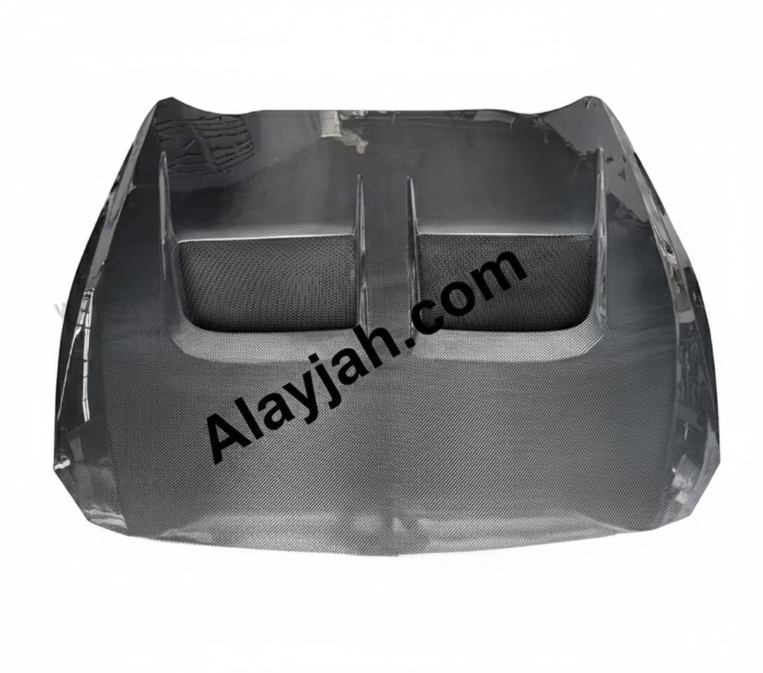 Ford Mustang 2024+ GT Dark Horse S650 GTD Style Carbon Fiber Front Hood Bonnet Engine Cover – Car Body Kit غطاء محرك أمامي من ألياف الكربون بتصميم GTD لسيارة فورد موستانج 2024+ GT دارك هورس S650 – مجموعة هيكل السيارة