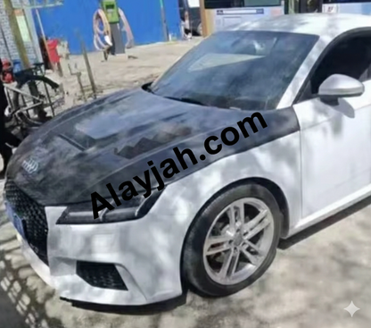 DM Style Carbon Fiber Hood with Air Vent – Front Bonnet Cover for Audi TT / TTS / TTRS MK3 (2015–2020) غطاء محرك من ألياف الكربون بتصميم DM مع فتحات تهوية – غطاء أمامي لسيارات أودي TT / TTS / TTRS MK3 (2015–2020)