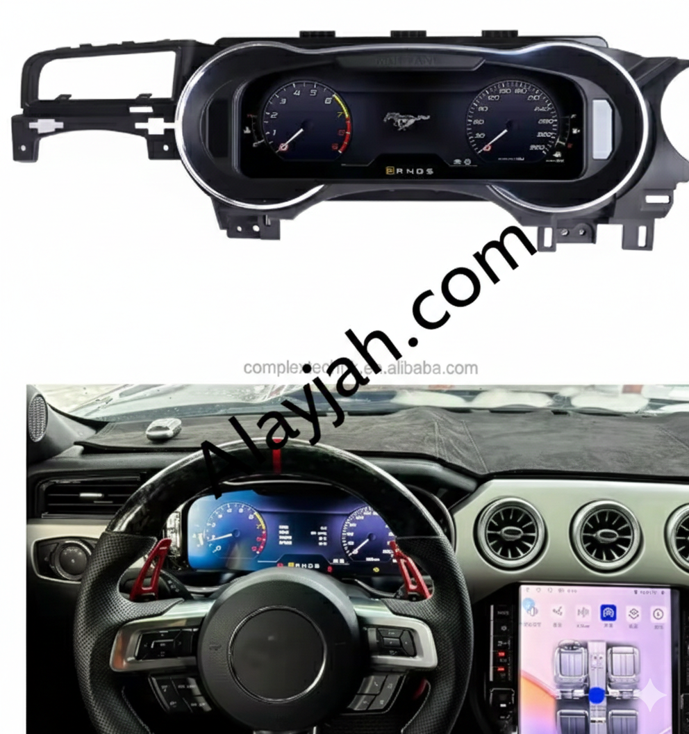 12.3" Digital LCD Instrument Cluster for Ford Mustang 2015–2019 – Full HD Speed Meter & Multimedia Dashboard Upgrade شاشة عدادات رقمية 12.3 إنش لفورد موستانج 2015–2019 – لوحة سرعة متعددة الوسائط بدقة عالية وترقية كاملة للتابلوه