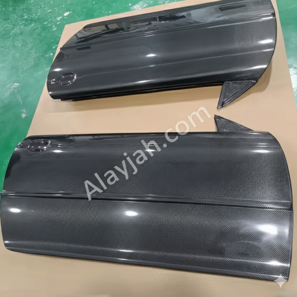 Carbon Fiber OEM-Style Door Panel Covers for BMW 3 Series E46 M3 (2-Door) ألواح أبواب من ألياف الكربون لطراز BMW الفئة الثالثة E46 M3 (بابان) بتصميم OEM