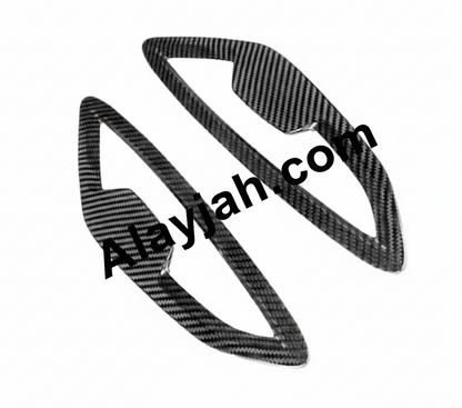 Dry Carbon Fiber Side Fender Cover Trim – Front Fender Vent Accessory for BMW 8 Series G14/G15/G16 (2020+) غطاء جانبي لجناح السيارة من ألياف الكربون الجافة – ملحق فتحة الجناح الأمامي لسيارات بي إم دبليو الفئة الثامنة G14/G15/G16 (2020+)