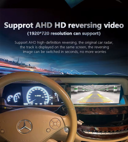 12.3" Monitor Without Cluster Android Car Navigation GPS Multimedia Radio Player for Mercedes Benz S W221 2006-2013  Auto Radio Wireless Carplay Head Unit with Dashboard Cover One Year Warranty شاشة مريسدس اس كلاس بدون عدادات وطبلون ضمان سنة
