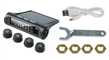 Car Tires Solar Tire Pressure Monitoring Systems TPMS  - نظام مراقبة ضغط إطارات السيارات يعمل بطاقة الشمسية