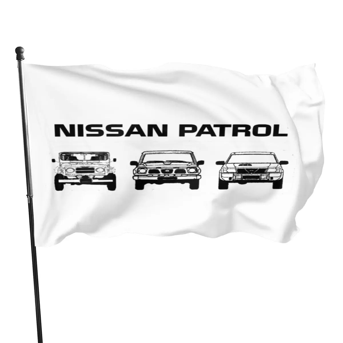 Nissan Patrol Y60 010343 3D Stylish Decorative Flag نيسان باترول Y60 010343 علم زخرفي أنيق ثلاثي الأبعاد