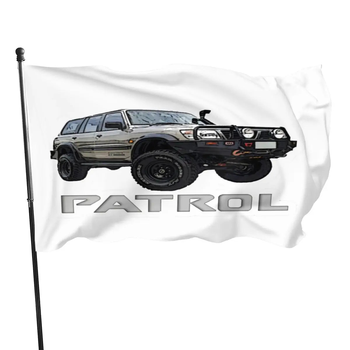 Nissan Patrol Y60 010343 3D Stylish Decorative Flag نيسان باترول Y60 010343 علم زخرفي أنيق ثلاثي الأبعاد