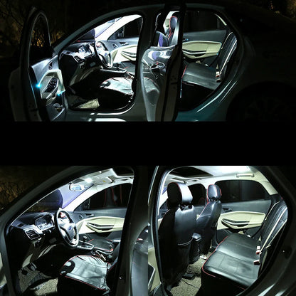 7pcs White Canbus LED Interior Light Reading Map Bulbs Kit Fit For 2005 2006 2007 2008 2009 Ford Mustang Cargo License Lamp اضاءة فورد موستنج
