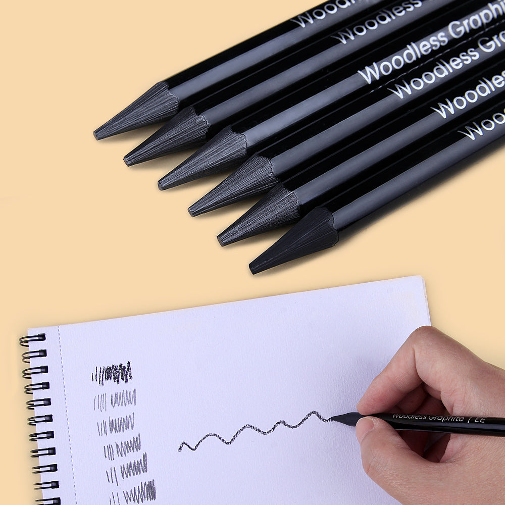 Alayjah, 6-Piece Graphite & Carbon Sketching Pencil Professional Art Drawing Pens for Shading & Detailed Painting  أقلام رسم من الجرافيت والكربون  6 قطع، أقلام احترافية للتظليل والرسم التفصيلي