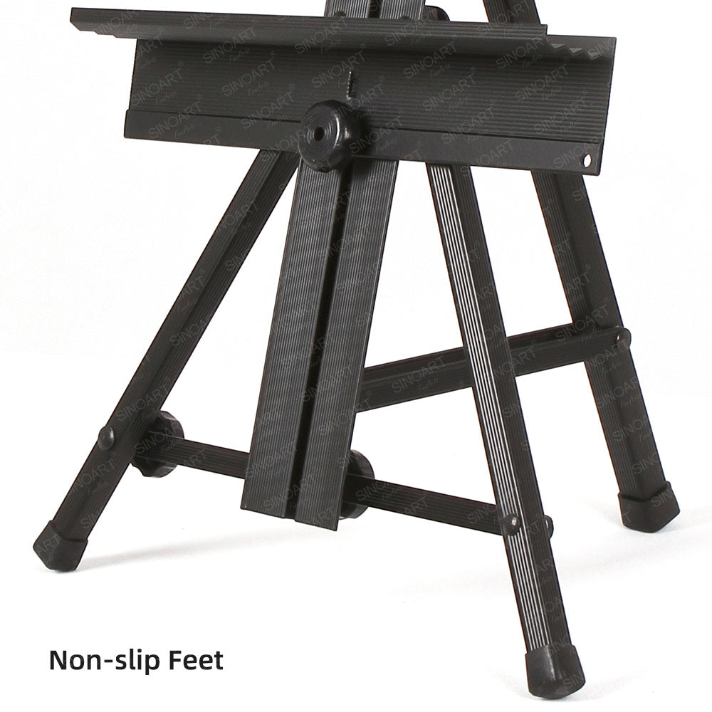 Alayjah, Painting Canvas Holder, 1 Pc , Black Aluminum Foldable Table Easel Stand for Children & Artists, Portable Art Display Toolألَيْجا، حامل لوحات رسم، قطعة واحدة، حامل طاولة أسود من الألمنيوم قابل للطي للأطفال والفنانين، أداة عرض فنية محمولة