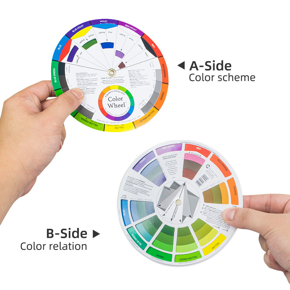 Alayjah, Color Wheel Guide & Testing Tool, 1-Piece , Ideal for Mixing, Nail Art, Tattoos, and School Projects 20100070(Special Prices for Sellers اسعار خاصة للتجار )