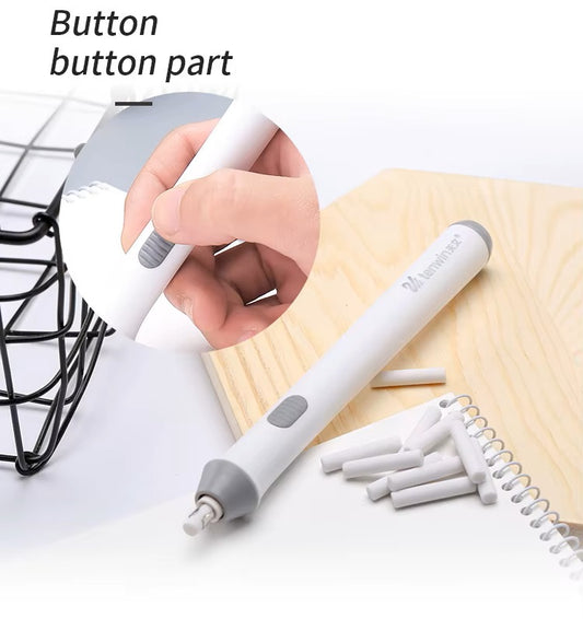 Alayjah Mini Electric Eraser, 1 Pc – Battery Pencil Eraser for Artists, Students, Easy Refill ممحاة كهربائية صغيرة، 1 قطعة – ممحاة أقلام بالبطارية للفنانين والطلاب، إعادة تعبئة سهلة
