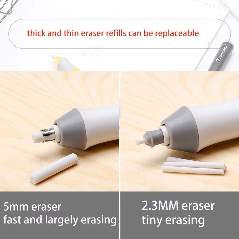 Alayjah Mini Electric Eraser, 1 Pc – Battery Pencil Eraser for Artists, Students, Easy Refill ممحاة كهربائية صغيرة، 1 قطعة – ممحاة أقلام بالبطارية للفنانين والطلاب، إعادة تعبئة سهلة