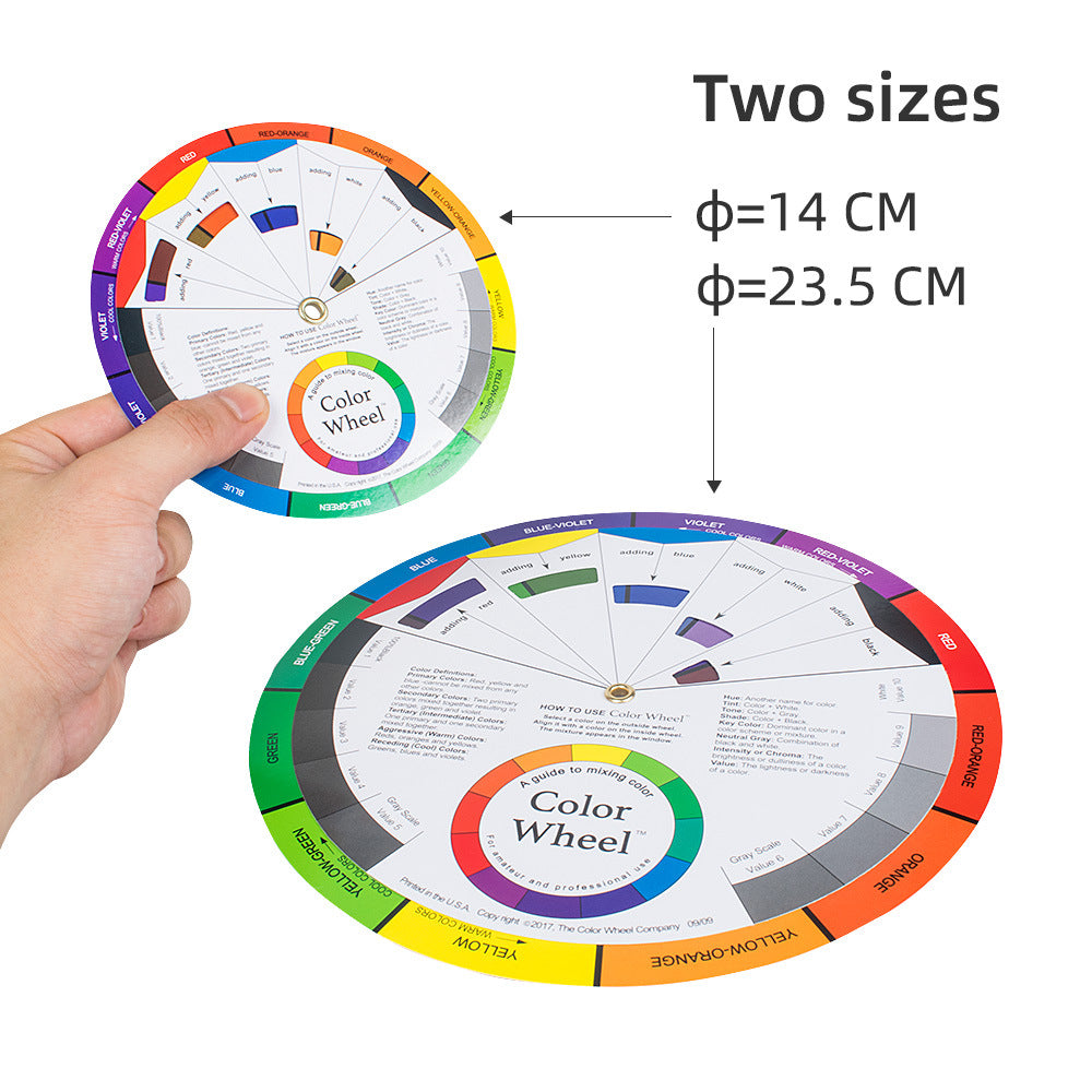 Alayjah, Color Wheel Guide & Testing Tool, 1-Piece , Ideal for Mixing, Nail Art, Tattoos, and School Projects 20100070(Special Prices for Sellers اسعار خاصة للتجار )