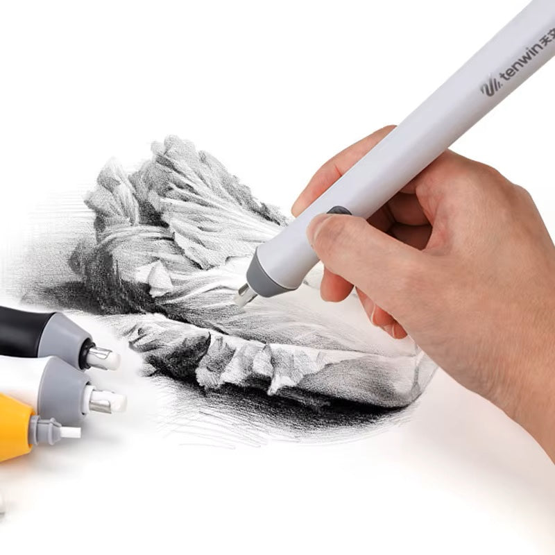Alayjah Mini Electric Eraser, 1 Pc – Battery Pencil Eraser for Artists, Students, Easy Refill ممحاة كهربائية صغيرة، 1 قطعة – ممحاة أقلام بالبطارية للفنانين والطلاب، إعادة تعبئة سهلة