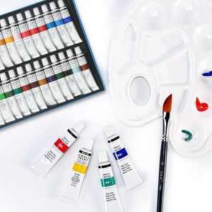 Alayjah 24-Color Acrylic Paint for Kids, Non-Toxic, Vibrant Colors for Art & School ألوان أكريليك من Alayjah  20100420 مكونة من 24 لونًا للأطفال – غير سامة، ألوان زاهية للفن والمشاريع المدرسية