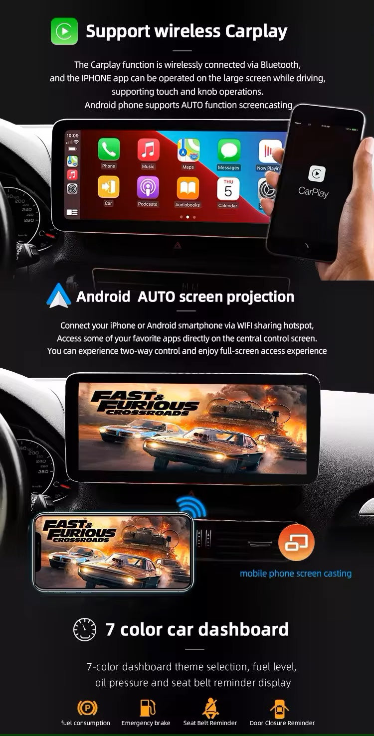 12.3 Inch Android 11.0 Touch Screen Multimedia Carplay Navigation Compatible with Audi Q5 2009-2017  نظام ترفية اندرويد كاربلاي نافجيشن متوافق مع اودي كيو 5