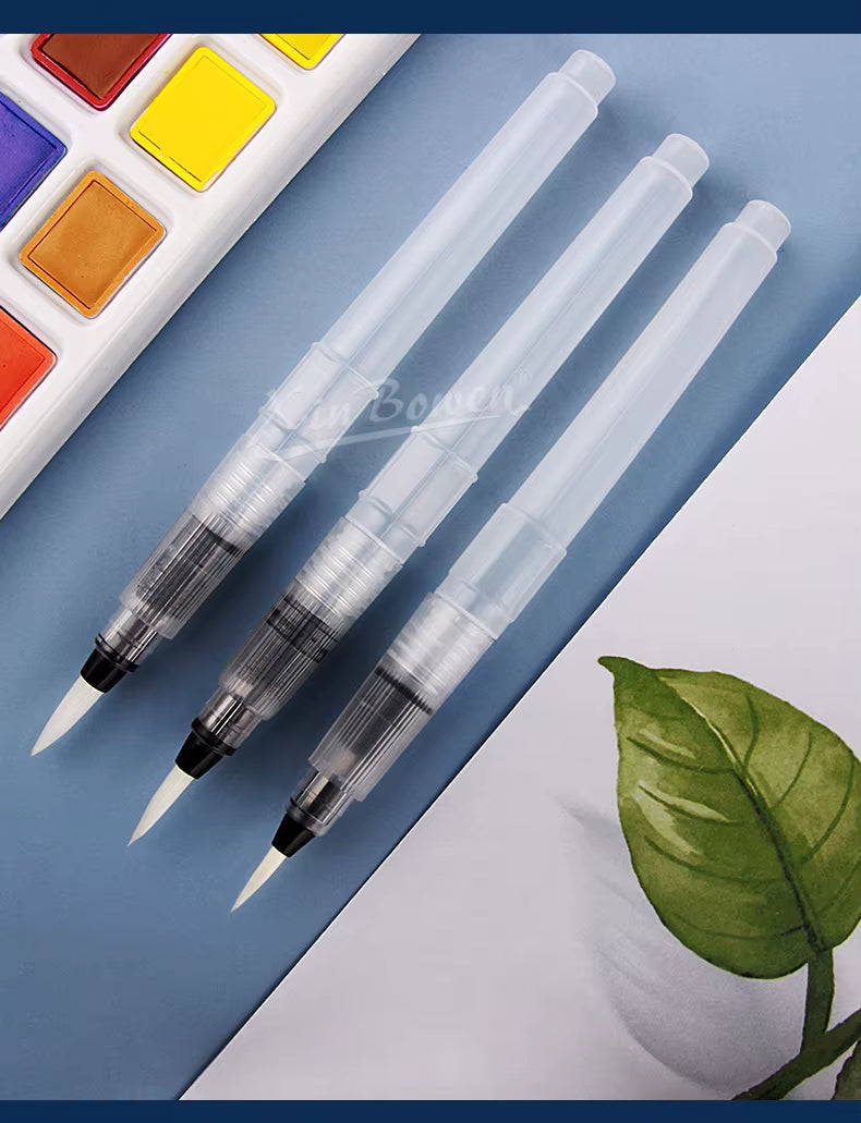 Alayjah, Professional Water Brush Pen , Set of 3 Pieces L M S, 20100040 قلم فرشاة ماء، قطعة واحدة، أداة تلوين قابلة لإعادة التعبئة للألوان المائية والغواش، (Special Prices for Sellers اسعار خاصة للتجار )