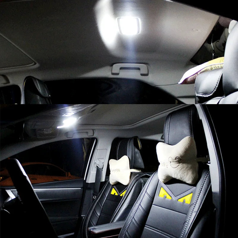 7pcs White Canbus LED Interior Light Reading Map Bulbs Kit Fit For 2005 2006 2007 2008 2009 Ford Mustang Cargo License Lamp اضاءة فورد موستنج