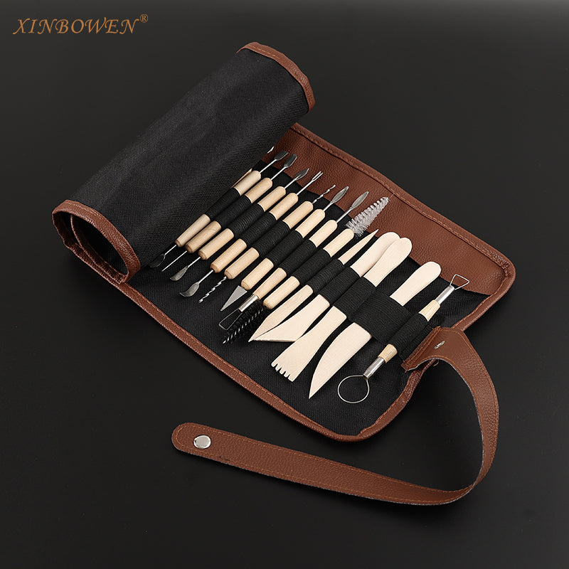 Alayjah, 40-Piece Double-Ended Carving Tool , Wooden Handles & Stainless Steel Tips for Pottery, Painting & Modeling  40 20100050أداة نحت مزدوجة الرأس , مقابض خشبية ورؤوس من الفولاذ المقاوم للصدأ للنحت، الرسم والتشكيل