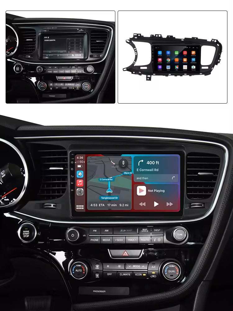 9 inch Headunit Android 13 Car Stereo GPS Navigation Carplay Compatible with KIA K5 Optima 2013-2015  نظام ترفيهي اندرويد 13 كاربلاي كيا اوبتيما