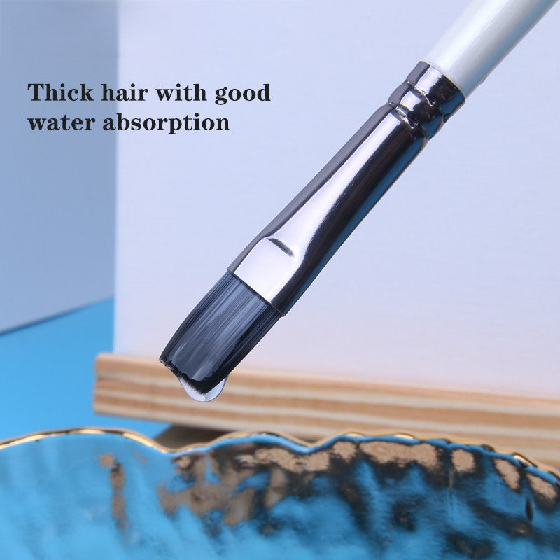 Alayjah, 25-Piece Professional Paint Brushes with Bag , Wood Handle, Nylon Hair Brushes for Acrylic, Oil & Watercolor Paintingألايجاه، فرش احترافية مكونة من 25 قطعة، بمقبض خشبي وشعيرات نايلون للرسم بالأكريليك والزيت والألوان المائية