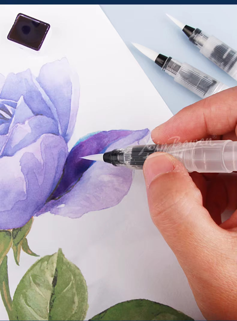 Alayjah, Professional Water Brush Pen , Set of 3 Pieces L M S, 20100040 قلم فرشاة ماء، قطعة واحدة، أداة تلوين قابلة لإعادة التعبئة للألوان المائية والغواش، (Special Prices for Sellers اسعار خاصة للتجار )