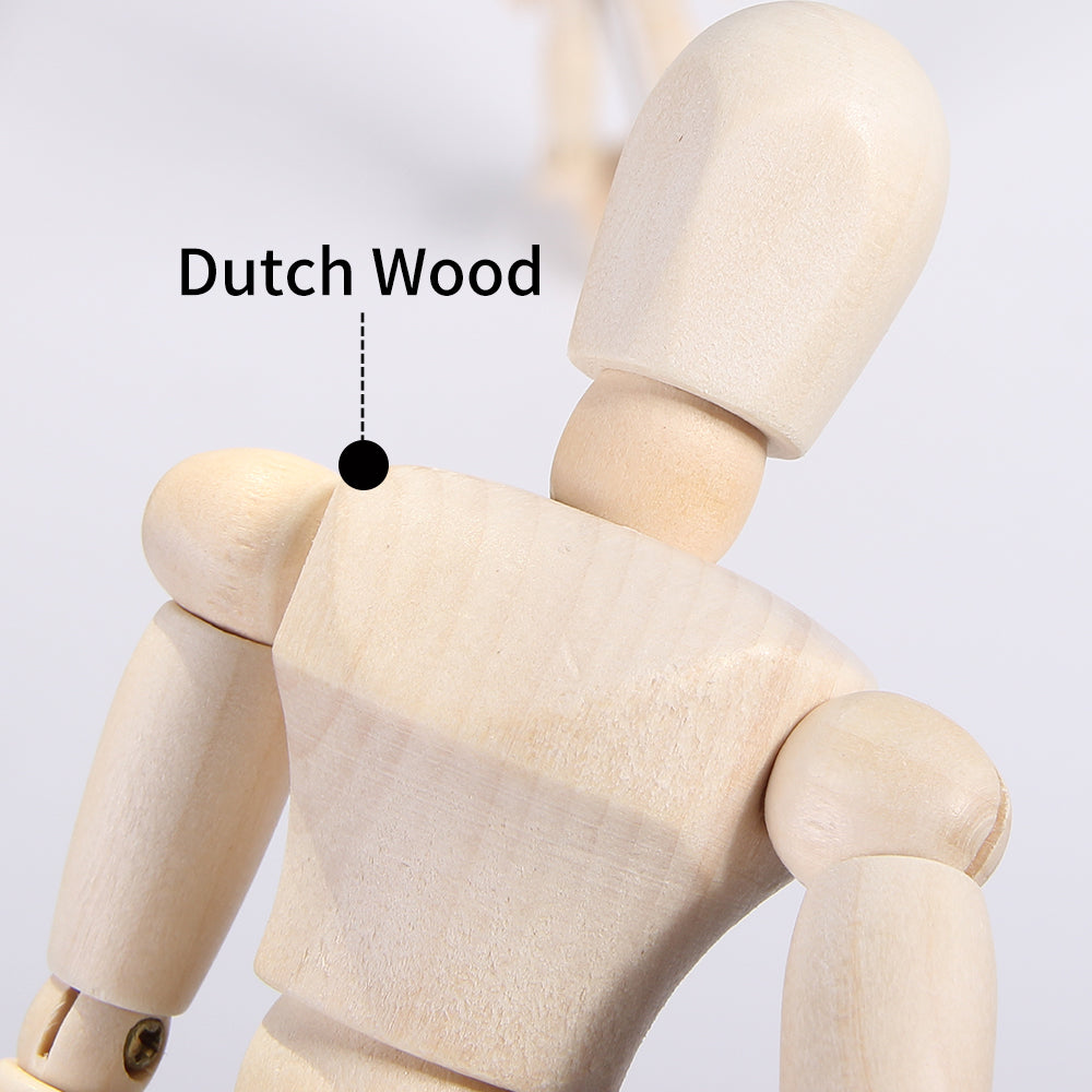 8'' Adjustable Wooden Artist Manikin, 1 Piece, Male/Female Model for Sketching, Painting & Art Displayمانيكان خشبي فني قابل للتعديل بحجم 8 بوصة، قطعة واحدة، نموذج ذكر/أنثى للرسم والتلوين وعرض الأعمال الفنية (Special Prices for Sellers اسعار خاصة للتجار )