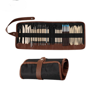 Alayjah, 40-Piece Double-Ended Carving Tool , Wooden Handles & Stainless Steel Tips for Pottery, Painting & Modeling  40 20100050 (Special Prices for Sellers اسعار خاصة للتجار )