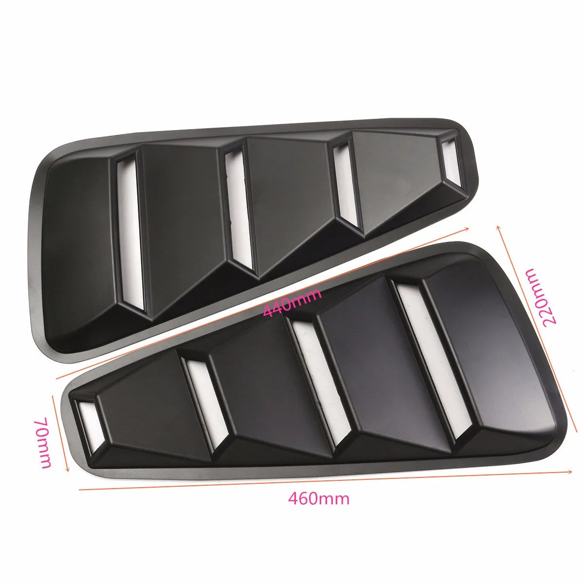 A Pair Quarter Side Window Louvers Ford Mustang 2005 2006 2007 2008 2009 2010 2011 2012 2013 2014 غطاء مدرج لوفر للجامات الجانبية فورد موستنج