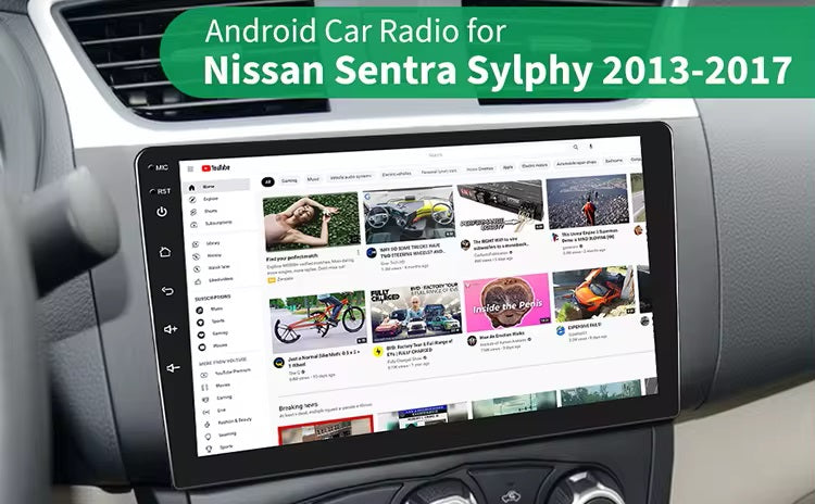 Android Stereo 4+64G Carplay Navigation Wifi 10"IPS 2.5D Touchscreen Compatible with Nissan Sentra SYLPHY 2013 شاشة 10 انش اندرويد كاربلاي نافجيشن متوافق مع نيسان سينترا سلفيا