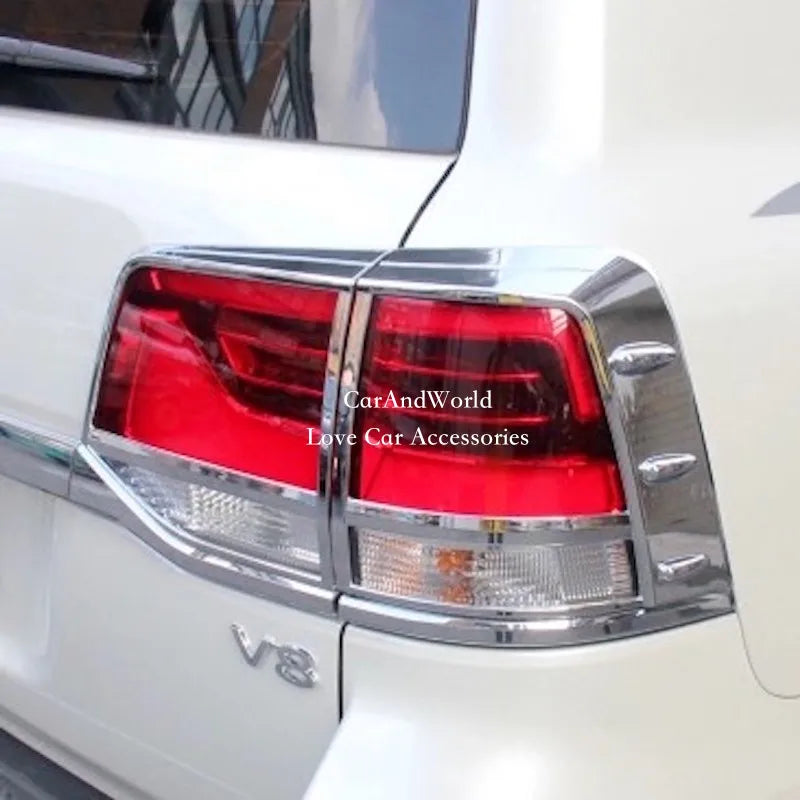 2016 -2020 Toyota Land Cruiser Rear Light Cover Trim Tail lights Lamp ABS Chrome كروم للليتات الخلفية مصابيح تويوتا لاندكروزر