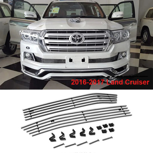 2016 2017 Stainless Steel Front Grille For Toyota Land Cruiser 200 FJ200 Accessories 2016 2017 شبكة أمامية من الفولاذ المقاوم للصدأ لملحقات تويوتا لاند كروزر 200 FJ200