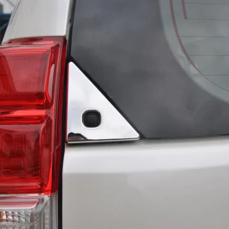 Chrome Rear Window Corner Cover Tirms For Toyota Prado